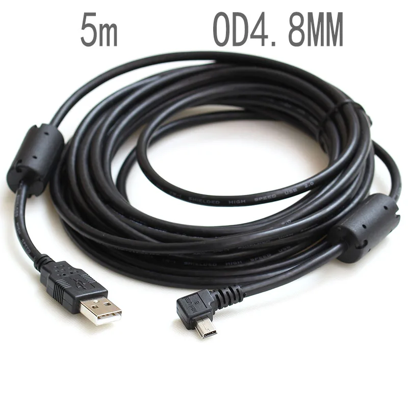 1,8 м угловой мини-usb 5pin Мужской к USB2.0 Мужской кабель для зарядки данных для gps цифровой камеры MP3 mp4