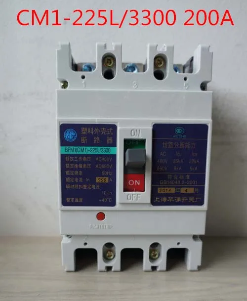 

Molded case circuit breaker /MCCB/ air switch CM1-225L/3300 200A 3P variety of current optional