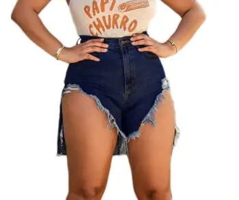 

2019 New Sexy High Waist Bodycon Denim Hole Short Jeans Mini Skinny Sexy Club DJ Dance Shorts Feminino Summer Style