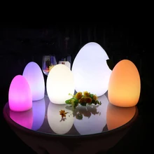 Waterproof Egg Shape RGB LED Night Lights Rechargeable 16 Color Outdoor Garden Led Bar KTV Table Lamp With Remote Controller usb rechargeable rgb egg led night light outdoor desk multicolor pub club ktv atmosphere lamp light with remote controller