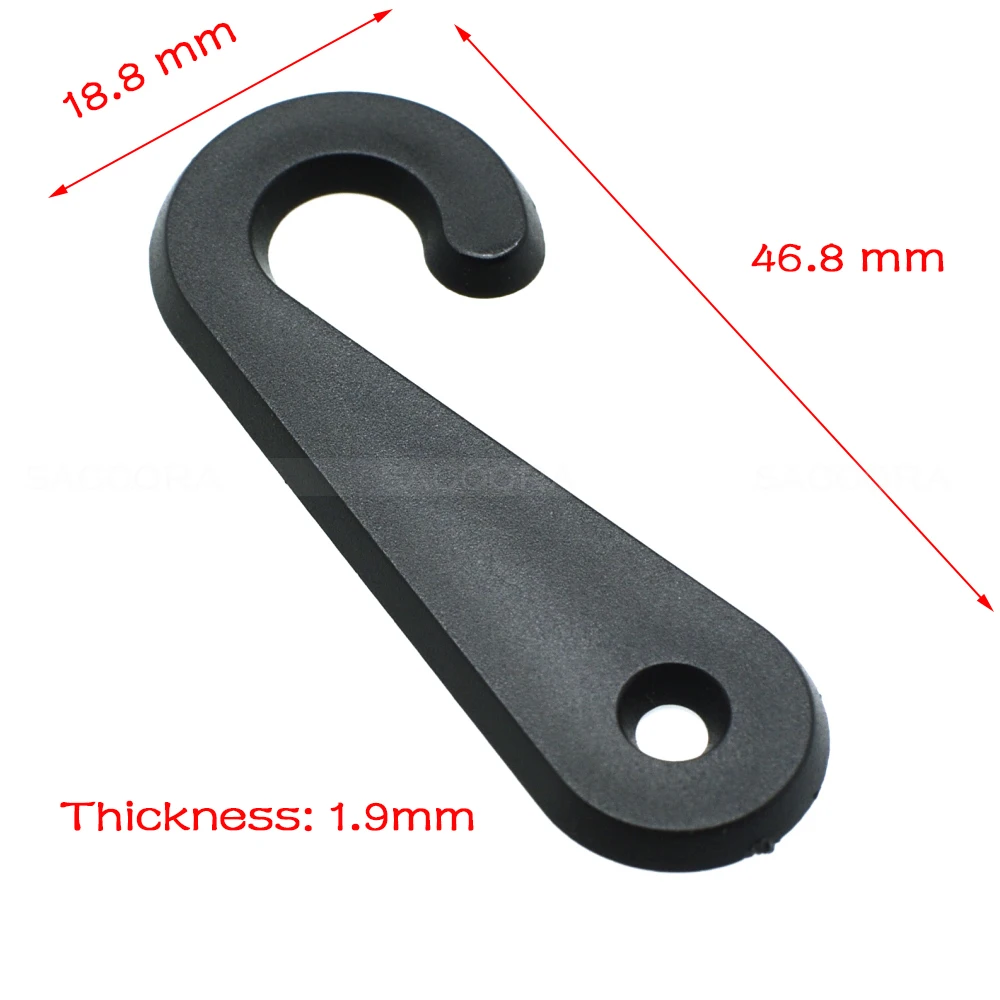 47*19mm Plastic Sock Hook Hanger For Sock Stocking Packaging And
