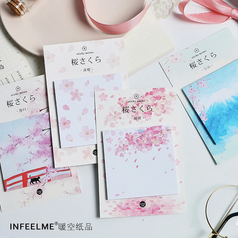 

Infeel.me Japan landscape sticky memo pad notepad paper message note