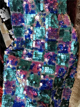 

Latest Tulle Lace Fabric With Sequin High Quality Mesh Fabric Lace For Tailor African Sequin Lace Fabric for party BZL-102918