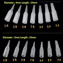 500 шт. 5R 4 мм стерильные Перманентный макияж бровей губ татуировки советы одноразовые Постоянный бровей Макияж иглы Шапки Наборы питания