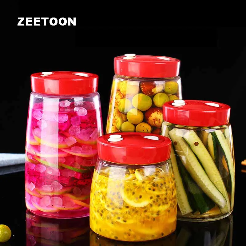 

Modern Seal Storage Jar Transparent Glass Jars with Lid Kit / Honey Jam Fruit Cans Pickle Side Dish Tanks Tea Bottle Accessories