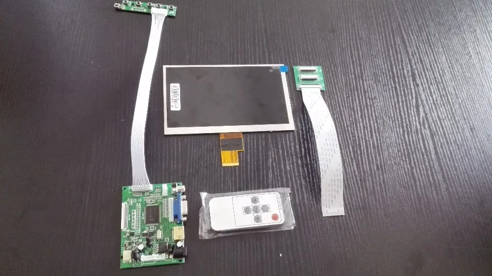 

7 inch 1024*600 for Raspberry PI LCD  HE070NA-13B  Panel Digital LCD Screen and Drive Board(HDMI+VGA+2AV)  5 sets/lot