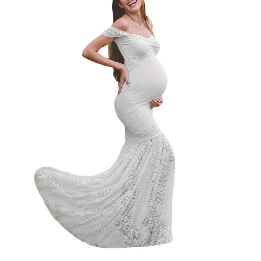 Платье для кормящих женщин элегантное реквизит для фотосессии Грудное вскармливание Макси платье для кормления Материнство Беременность Одежда размера плюс 19Jan30