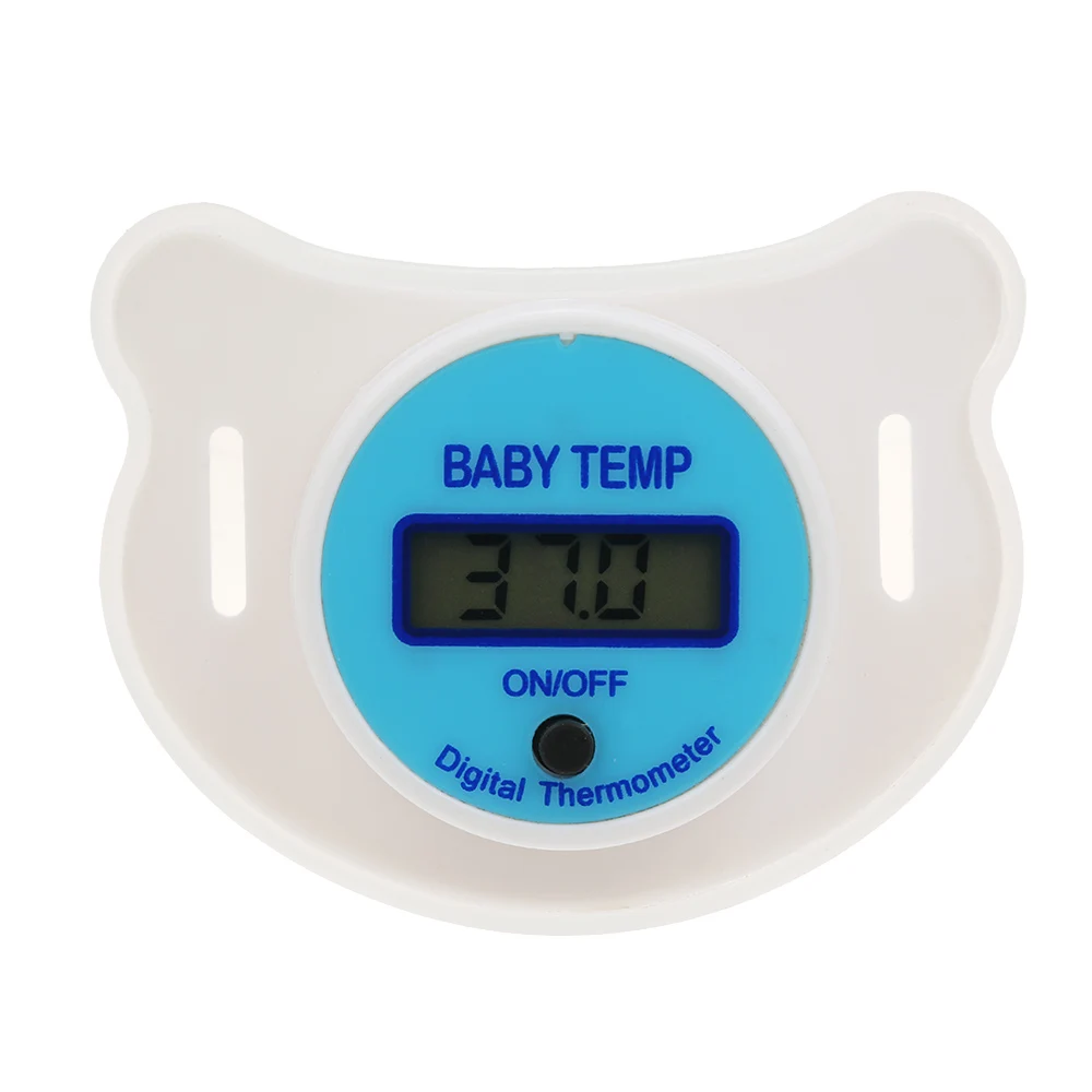 Соску термометр Портативный ЖК-дисплей цифровой с защитный чехол для хранения безопасности здоровья уход за полостью рта Соска с