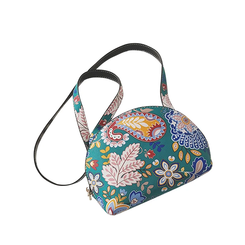 

Fashion PU Leather Women Messenger Bags Casual Shell Flower Prints Zipper Girls Crossbody Money Bag Phone Purse Bolsa Feminina