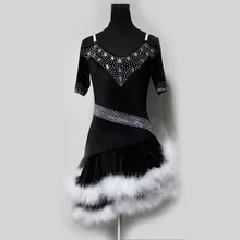 Стиль латинский танцевальный костюм сексуальный бархат спандекс конкурс латиноамериканских танцев платье для женщин ребенок латинские танцевальные платья S-4XL F27