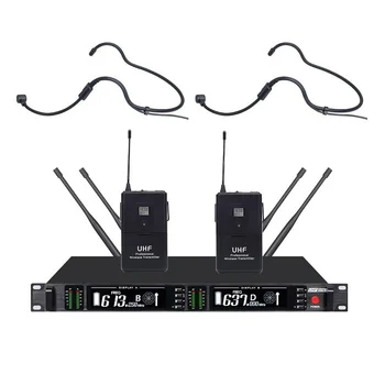 

Bolymic Professional Dual channels wireless microhone Diversity uhf Wireless Headset Microphone