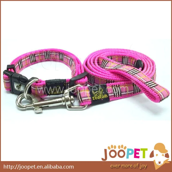 Pink Nylon Dog Collar and Leash Set Small Dog Collar and Harness Hot