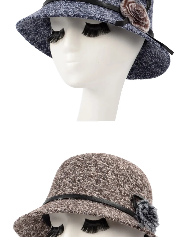 2018 Autumn And Winter Hat Ladies Woolen Fisherman Hat Female New Korean Version Of The Mother Hat Mixed Color Basin Cap ACC07 (7)
