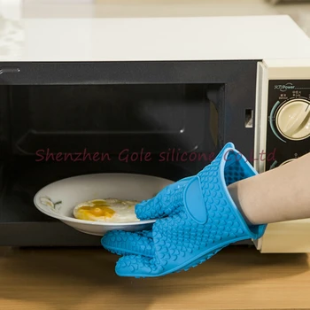 

Free Shipping 500pcs/lot Heat Resistant Silicone Glove Cooking Baking BBQ Oven Pot Holder Mitt Kitchen
