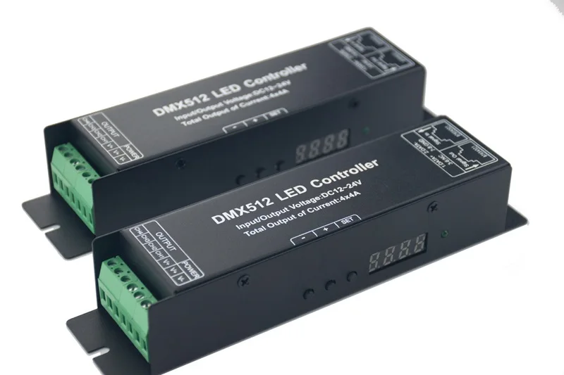 New DMX512 decoder with display 4 channel DMX512 synchronous LED