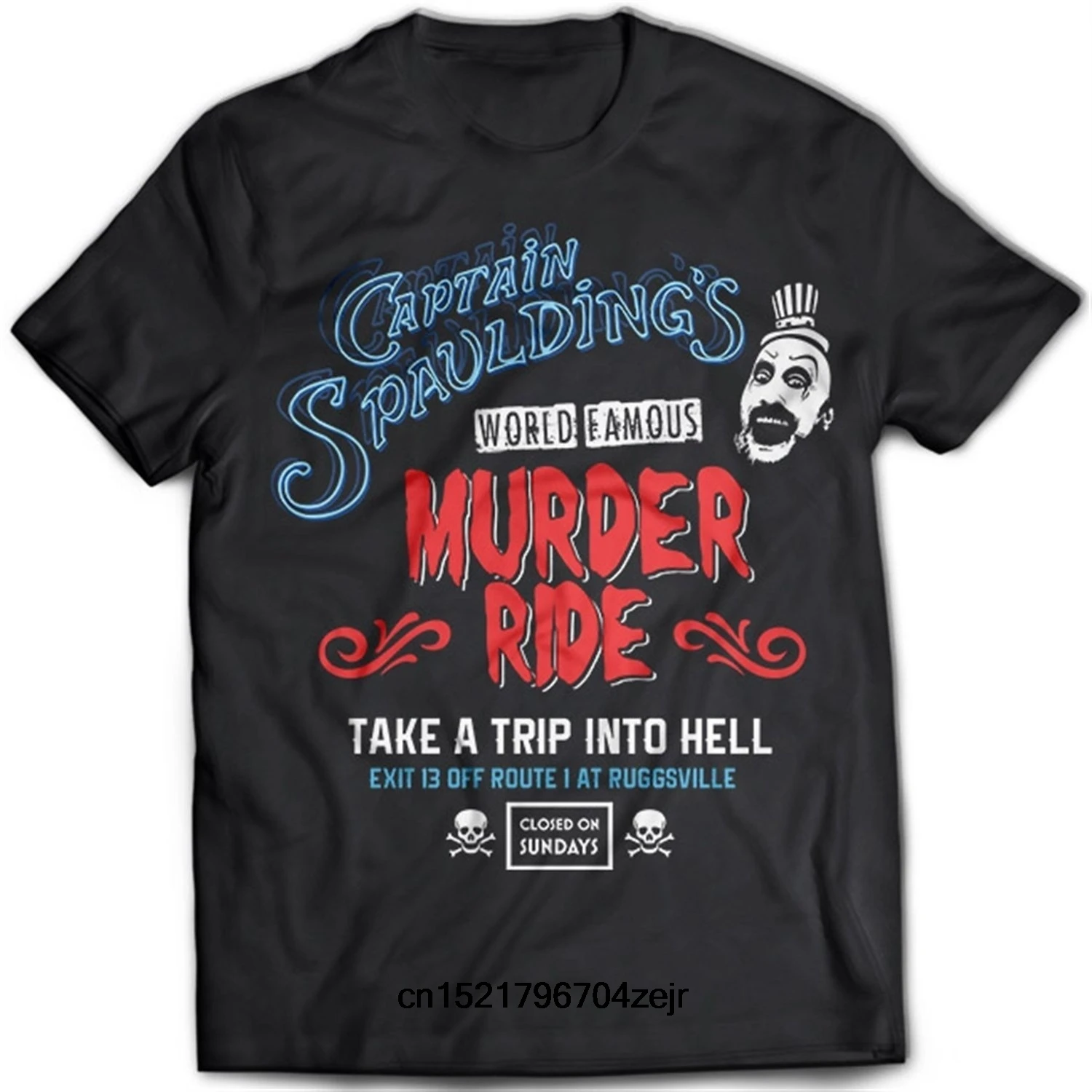 Мужская футболка Ddhaiuqka Captain spaulding House of a 1000 трупов Devil's devers thusand Dr Satan t-shirt | одежда