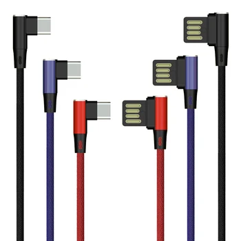 

USB Type C Cable 90 Degree USB C Charger Cord Fast Charging USBC Type-c Cable for Samsung S10 S8 Oneplus 6t 6 5 USB-C 500pcs