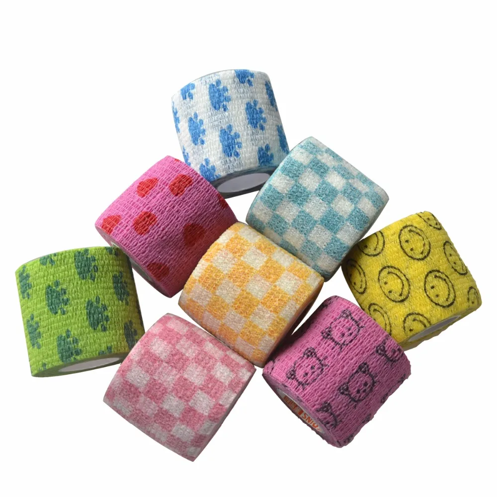 4pcs 5cm Non-woven Elastic Bandage Wrap Medical Emergency Wound Treat Sports Tape Ankle Finger Muscles Protection