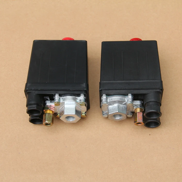 

1) 1Phase 220-240V 15A 12Bar Air Compressor Pressure Switch Control Valve 5-8kg 175PSI 1/4NPT Single Port 1Ports 3Phase 380V 20A