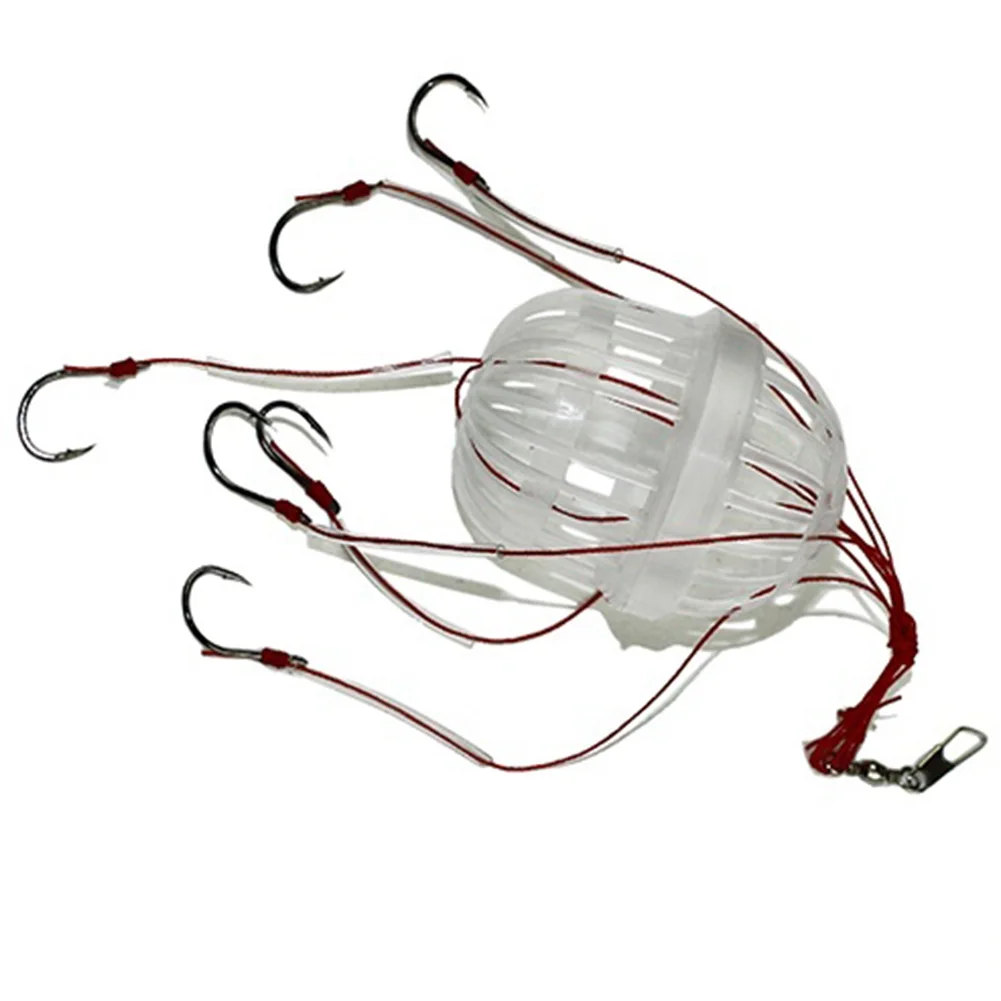 

1pcs Fishing Tackle Sea Monster with 6 Strong Fishing Hooks Carbon Steel Plastic Carp Strong Fishing Fishhooks #H10