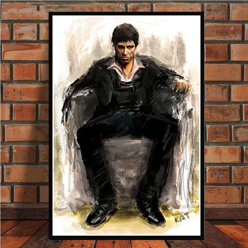 

AL PACINO SCARFACE Gangster Movie Poster Wall Art Picture Posters and Prints Canvas Painting for Room Home Decor