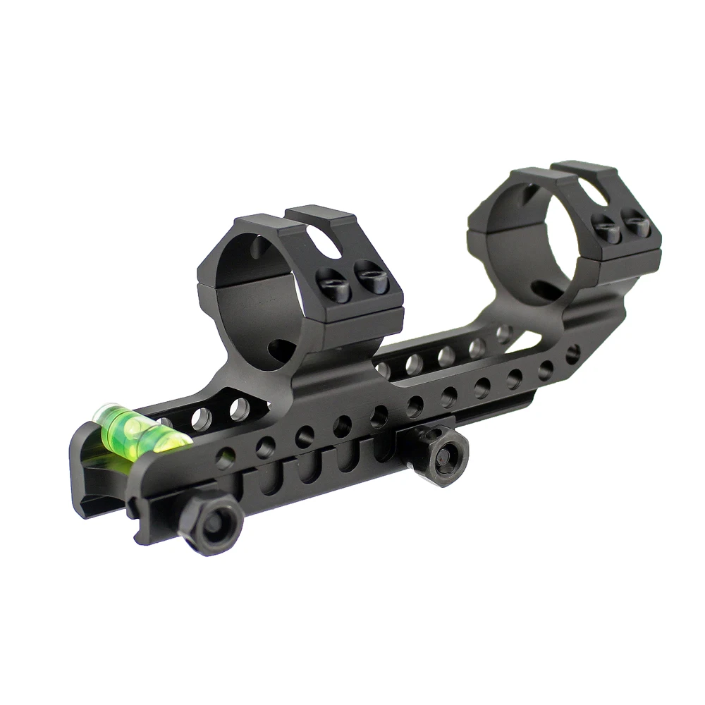 

Tactical 30mm Dual Ring Cantilever Heavy Duty Scope Mount with Bubble Level Fits 20mm Rail Hunting Accessories