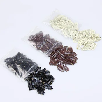 

32mm U Sharp Hair Extension Clips Metal Snap Clips For Hair Weft Feather Making Clip Hair Piece 50pcs