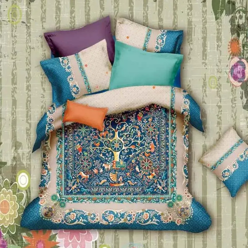Us 63 65 33 Off Vintage Bohemian Baroque Bedding Set Queen King Size Bed Sheets Duvet Cover Pillow Case Pure Cotton Fabric Textiles In A Bag Us 63 65 33 Off Vintage Bohemian Baroque Bedding Set Queen King Size Bed Sheets Duvet Cover Pillow Case Pure Cotton Fabric Textiles In A Bag