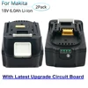 2 piezas 18 V 6000 mAh Li-ion batería recargable para Makita BL1830 LXT400 BL1850 BL1860 con la última actualización placa de circuito ► Foto 1/6