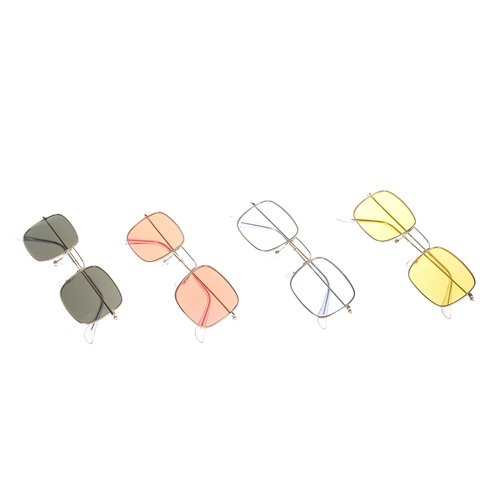 

Metal Sunglasses Men Women Retro Sun Glasses Fashion Ocean Clear Yellow Pink Color Sunglass small frame Glasses Driver Goggles