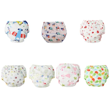 

Baby Cotton Breathable Cute Cloth Diaper Baby Reusable Nappies Washable Infants Baby Training Pants Nappy Changing