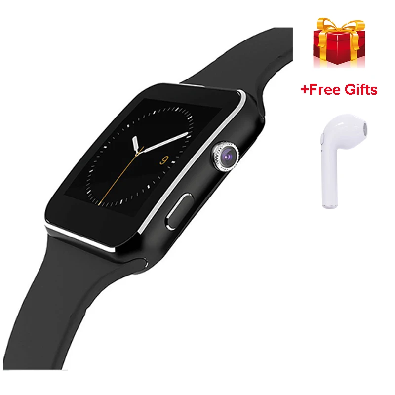 Bluetooth Smart Watch X6 Sport Jam Tangan dan I7 Nirkabel Earbud Jam Tangan  Reloj dengan Layar Sentuh Kamera Mendukung SIM TF Kartu|Jam Tangan pintar|  - AliExpress