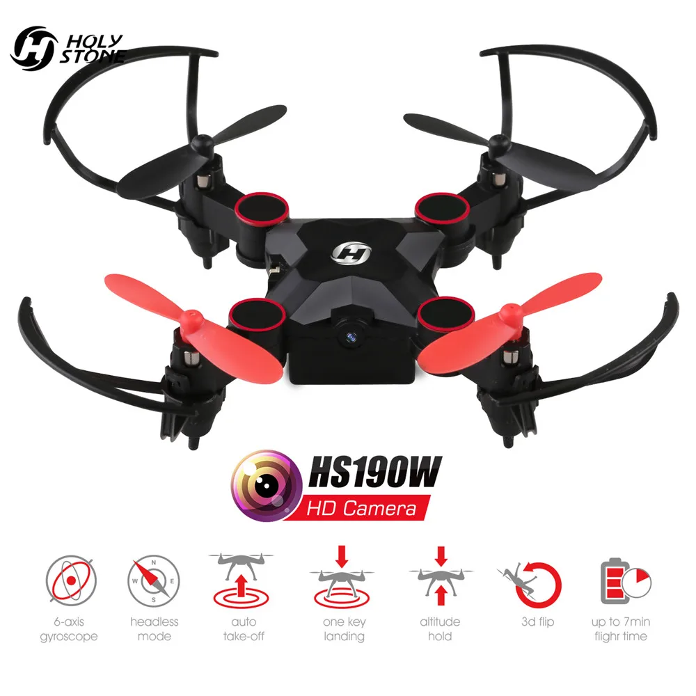 Holy Stone HS190W Wifi FPV Drone with Camera Live Video RC Helicopter Foldable Hovering Headless Mode Quadcopter for Beginners