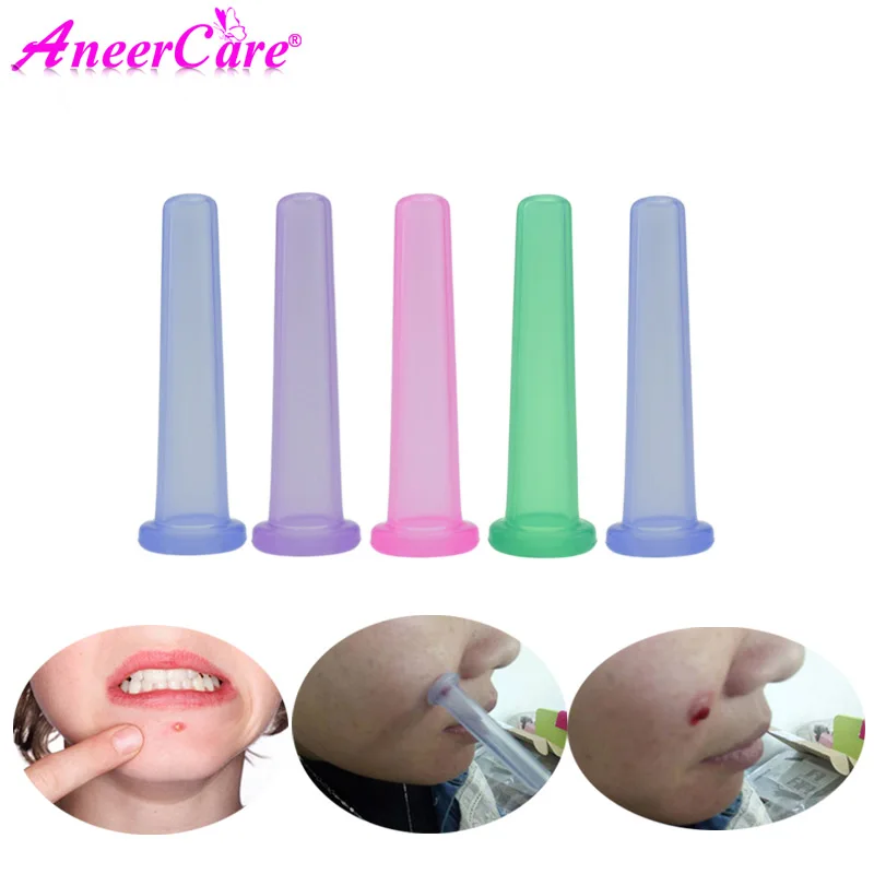 1pcs Vacuum Cellulite For Face Cans Face Massager Facial Massage therapy Cupping Cup Body Treatment Therapy Slicone Cupping Cup