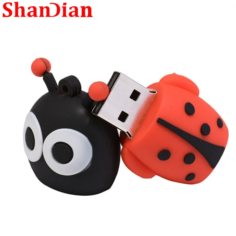 Usb флеш накопитель диск милый жук карта памяти флешки персональный мини прыжок 4