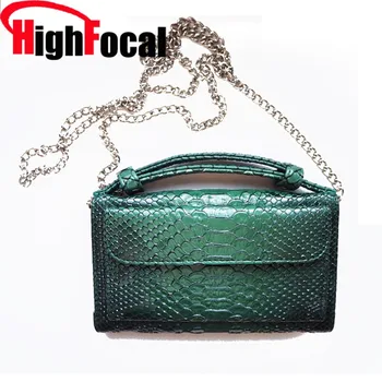 

Luxury Genuine Leather Handbags Designer Chain Shoulder Cross-body Bags Small Crocodile Pattern Leather Clutch Women's Party Bag