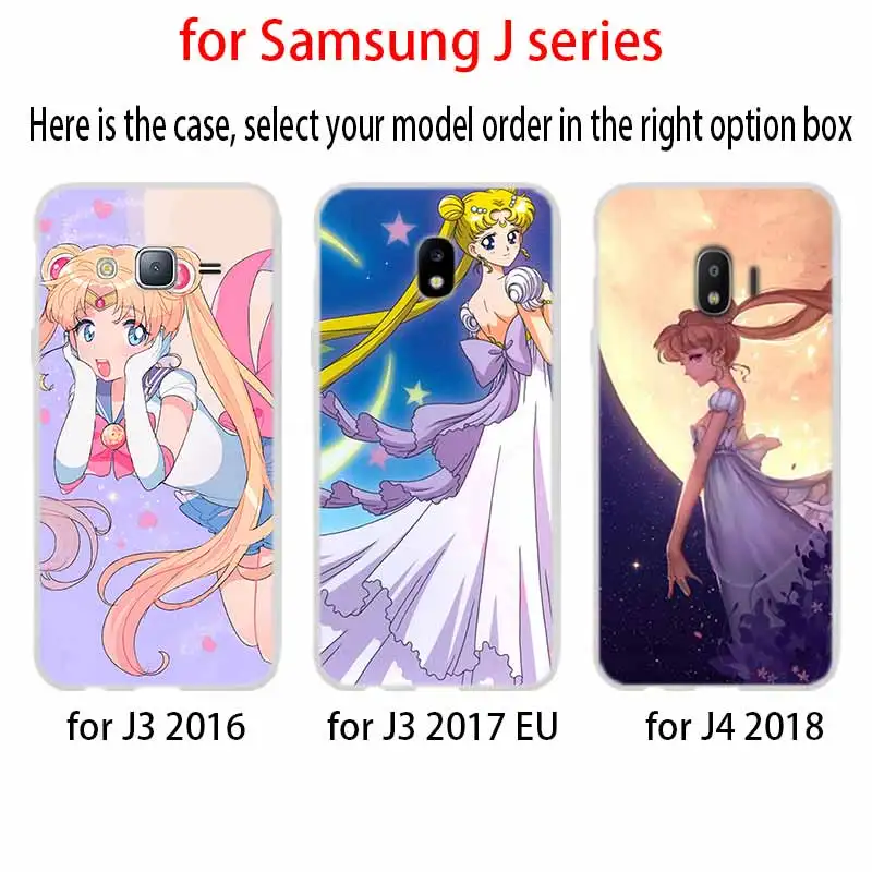 Cajas milk de чехол с принтом &quotСейлор Мун&quot для Samsung J8 J4 J6 Plus 2018 J5 J3 J7 2017 EU 2016 Prime