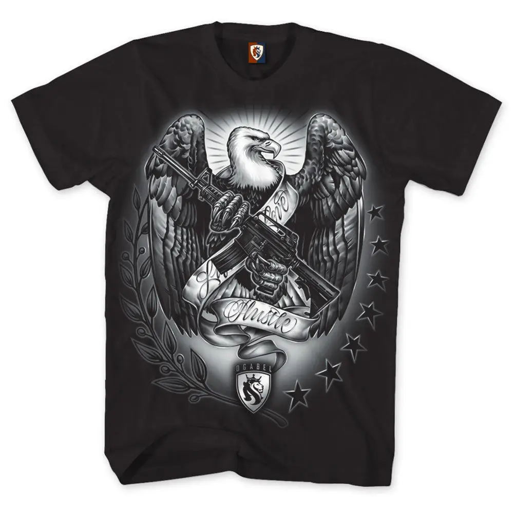 OG Abel OGABEL Men's Freedom T Shirt Black Art Tattoo Ink Skull Clothing Apparel | Мужская одежда