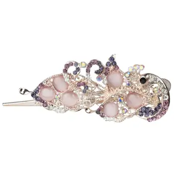 

Lovely Vintage Jewelry Crystal Peacock Hair Clips Hairpins- For Hair Clip Beauty Tools