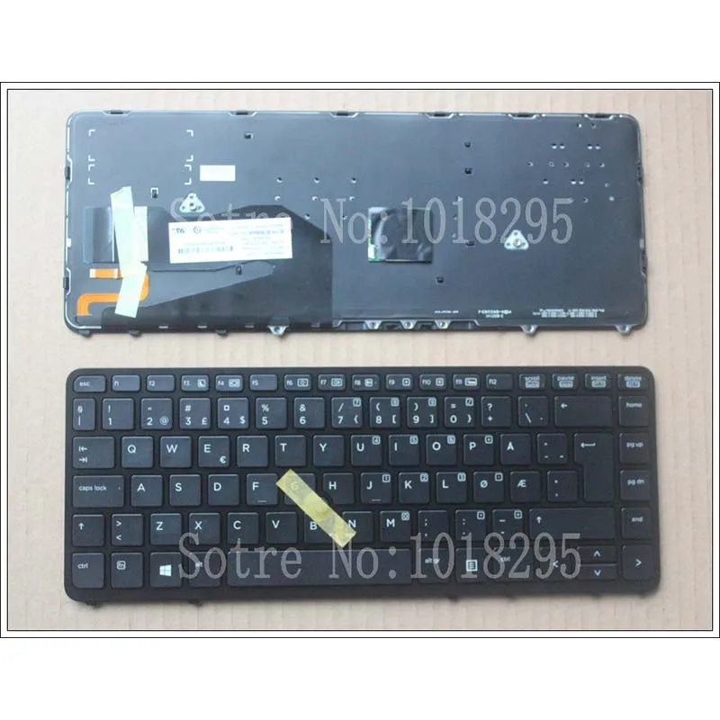 Новая клавиатура для ноутбука HP EliteBook 840 G1 850 Black Norway NW с рамкой подсветкой 736654-091