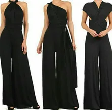 Sexy Elegant Office Lady Work Wear Deep V Neck Plunge Loose Jumpsuit Rompers Playsuit Sleeveless Rrompers Womens Wrap Jumpsuit Sexy Elegant Office Lady Work Wear Deep V Neck Plunge Loose Jumpsuit Rompers Playsuit Sleeveless Rrompers Womens Wrap Jumpsuit