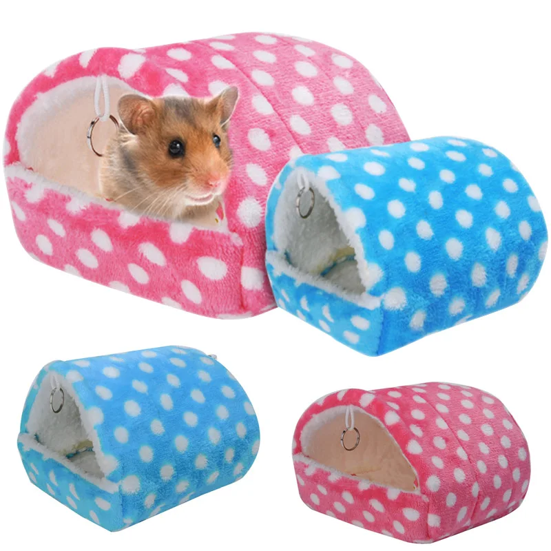 

Hamster Sleeping Bed Warm Soft Squirrel Hedgehog Rabbit Mice Nest Small Animals Pet Bed House 2018ing