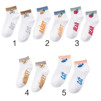 

Japanese Student Girls Cute Cartoon Fruit Animal Jacquard Low Cut Short Boat Socks Contrast Colored Sport Casual Cotton Hoisery