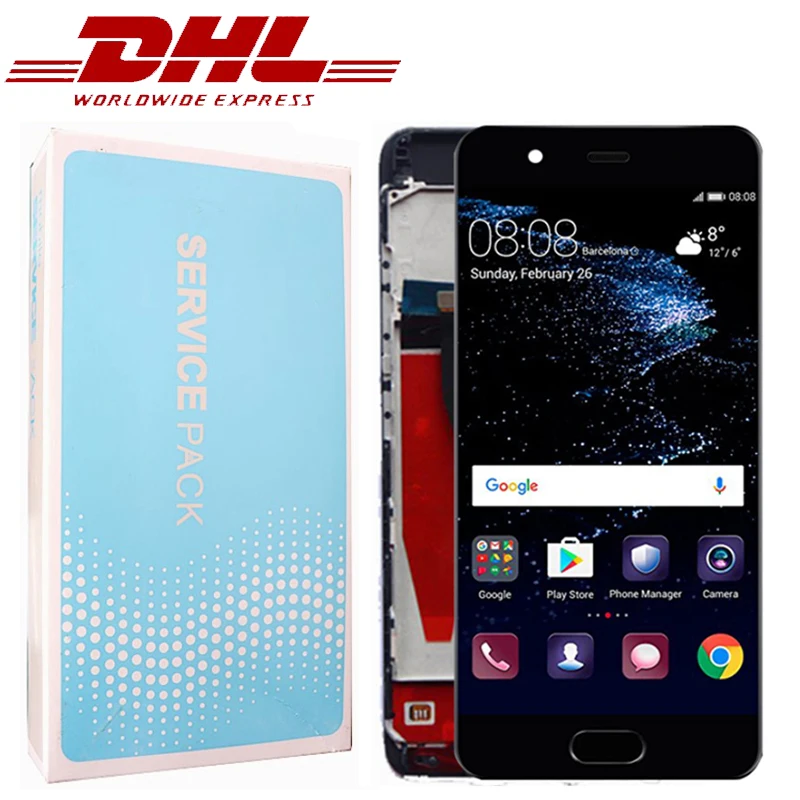 

DHL/10PCS ORIGINAL 100% Tested 5.1'' LCD with frame for Huawei P10 VTR-L09 VTR-L10 VTR-L29 Display Touch Screen Digitizer