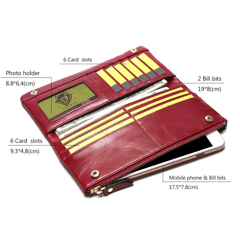 2018 New 100% Genuine Leather Women's Wallet With Coin ...