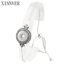 Лидер продаж xinnver оснастки браслет и браслеты 12 мм DIY Кнопки женские украшения серебряный браслет с подвесками ZE318