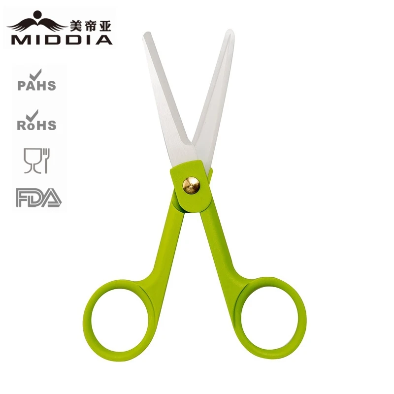 Middia керамические безопасные ножницы для детей, ножницы для ногтей, кухонные ножницы для еды, портативный чехол