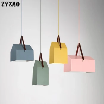 

Nordic Post-modern Simple Pendant Lights Living Room Dining Room Bar Kitchen Hanging Lamps Bedroom Makalong Iron Light Fixtures