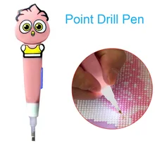 Горячий-светящийся мультфильм Дрель Ручка DIY бриллианты картина Алмазная вышивка крестиком(сова) розовый