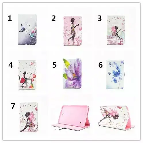 

2in1 Luxury Diamond Floral Leather Case for Samsung Galaxy Tab 3 4 7.0 SM-T113 T116 Girl child student Tablet case